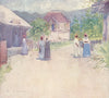 WEST INDIES. Huts on a Country Road, Jamaica 1905 old antique print picture