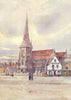 LONDON. St Edward's Romford & Cock & Bell 1909 old antique print picture