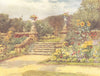 KENT. Garden of Moated House, Groombridge 1906 old antique print picture