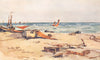 SUSSEX. Hastings, Shore 1906 old antique vintage print picture