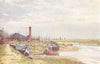 SUSSEX. Boat-building at Rye 1906 old antique vintage print picture