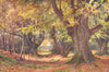 SURREY. Beeches in Autumn, Godalming 1912 old antique vintage print picture