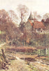 SURREY. Wey valley. Pyrford Church, Woking 1912 old antique print picture