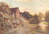 SURREY. Pilgrims way. A dairy farm, Farnham 1912 old antique print picture