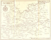 SURREY. Sketch map 1912 old antique vintage plan chart