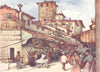 FLORENCE FIRENZE. A Study on the Ponte Vecchio. Italy 1905 old antique print