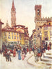 FLORENCE FIRENZE. Piazza San Firenze. Italy 1905 old antique print picture