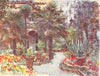 FLORENCE FIRENZE. Tulips & Wisteria in spring, in the garden of a Villa 1905
