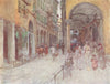 PISA. A view in the street in Pisa, Italy 1905 old antique print picture