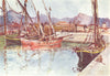VIAREGGIO. Coasting vessels in the Harbour. Italy 1905 old antique print