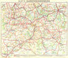 GERMANY. Allenstein-Marienburg 1936 old vintage map plan chart