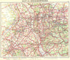 GERMANY. Koln-Dortmund 1936 old vintage map plan chart