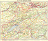 SWITZERLAND. Basel-Berne 1936 old vintage map plan chart