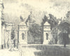 GREENWICH. Gateway, Royal Naval College. London. By Walter Bayes 1946 print