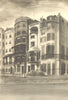 LONDON. 93 Park Lane, W1. By Barbara Jones 1946 old vintage print picture