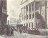 LONDON. Covent Garden Theatre - The Colonnade. By Walter Bayes 1946 old print