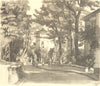 LONDON. Park Village West, NW1. By Phyllis Ginger 1946 old vintage print
