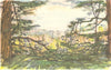LONDON. Chiswick House - the Cedars and the Sphinx. By AS Hartrick 1946 print