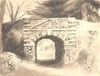 BUCKLAND HOUSE. The Tunnel. Oxfordshire. By John Piper 1946 old vintage print