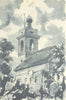 WEST WYCOMBE. St. Lawrence's. Buckinghamshire. By Elliott Seabrooke 1946 print