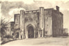 ST. ALBANS. Abbey Gatehouse. Hertfordshire. By Malvina Cheek 1946 old print