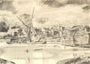 ST. OSYTH. Quay. Essex. By Rowland Suddaby 1947 old vintage print picture
