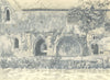 LITTLE COGGESHALL. The Abbey. Essex. By Walter Bayes 1947 old vintage print