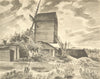 FINCHINGFIELD. Post Mill. Essex. By Michael Rothenstein 1947 old vintage print