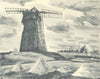 GREAT BARDFIELD. Gibraltar Mill. Essex. By Michael Rothenstein 1947 old print
