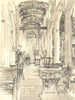 DENSTON. St. Nicholas's. Suffolk. By Raymond T Cowern 1947 old vintage print