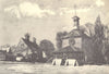 FEN STANTON. Clock Tower. Cambridgeshire. By Edward Walker 1947 old print