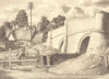 NORTHAMPTONSHIRE. Stoke Bruerne. By SR Badmin 1947 old vintage print picture