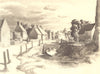 NORTHAMPTONSHIRE. Grafton Underwood. By SR Badmin 1947 old vintage print