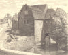 DUDDINGTON. The Mill. Northamptonshire. By SR Badmin 1947 old vintage print