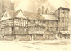 MANCHESTER. Old Shambles. Lancashire. By Albert T Pile 1948 vintage print