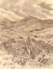 MONTGOMERYSHIRE. Peat Cutting, Cefn Coch. Wales. By Mildred E Eldridge 1948