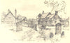 HEREFORDSHIRE. Bosbury. By Raymond T Cowern 1948 old vintage print picture