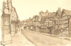 LEDBURY. Old Talbot Hotel. Herefordshire. By Raymond T Cowern 1948 print