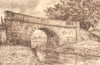 WILCOT. Lady Bridge. Wiltshire. By Vincent Lines 1949 old vintage print