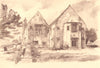 WALTON. Old Rectory. Somerset. By WP Robins 1949 vintage print picture