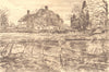 KINGSLEY. Lode Farm. Hampshire. By Vincent Lines 1949 old vintage print