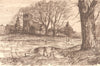 HAMPSHIRE. Buriton. By Vincent Lines 1949 old vintage print picture