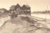 BIRDHAM. Mill. Sussex. By Sir William Russell Flint 1949 old vintage print