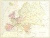 EUROPE. Europe 1870 old antique vintage map plan chart