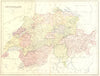 SWITZERLAND. Map 1870 old antique vintage plan chart