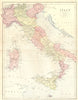 ITALY. Italy 1870 old antique vintage map plan chart