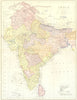INDIA. India 1870 old antique vintage map plan chart