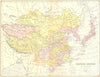 JAPAN. China 1870 old antique vintage map plan chart