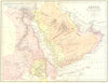 EGYPT. Arabia, Nubia & Abyssinia 1870 old antique vintage map plan chart