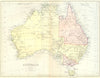 AUSTRALIA. Map 1870 old antique vintage plan chart